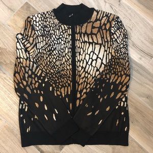 ST. John Animal Print Cardigan